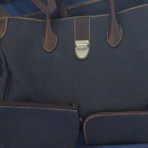 Dooney And Bourke Canvas And Leather Satchel